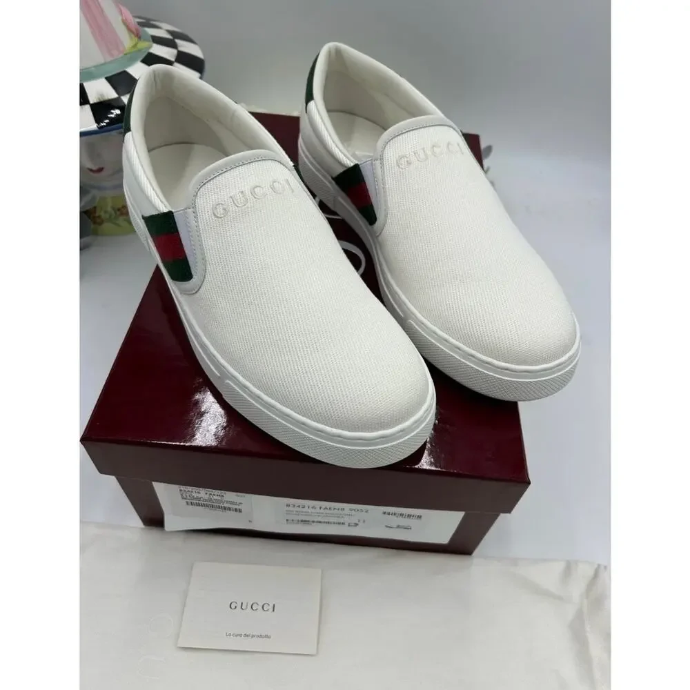 Men's Gucci ace slip on sneakers size 11 fits 11.5 US made in Italy